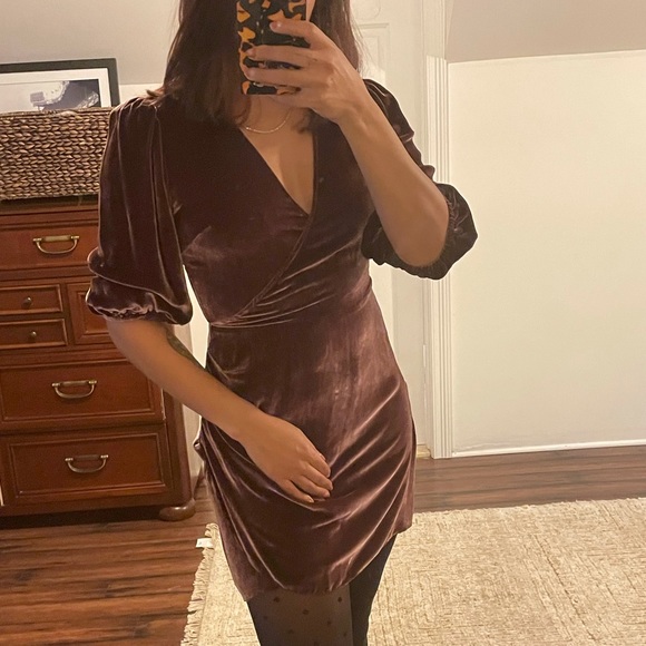 Aritzia Wilfred Lyric Velvet Dress - Picture 6 of 6